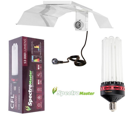 Spectromaster 300W, red (for bloom phase) with CFL reflector