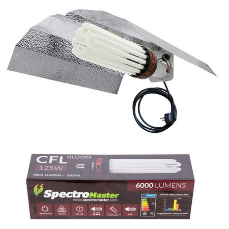 Spectromaster  125W, röd (för blomfas) med CFL reflektor